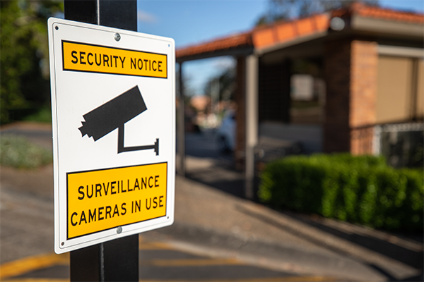 Security camera sign