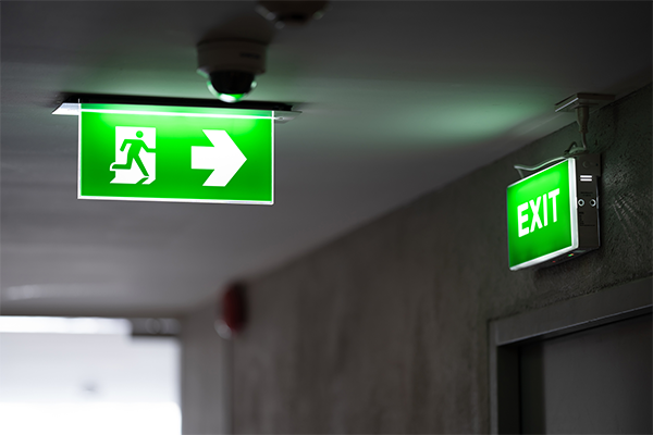 Emergency exit sign